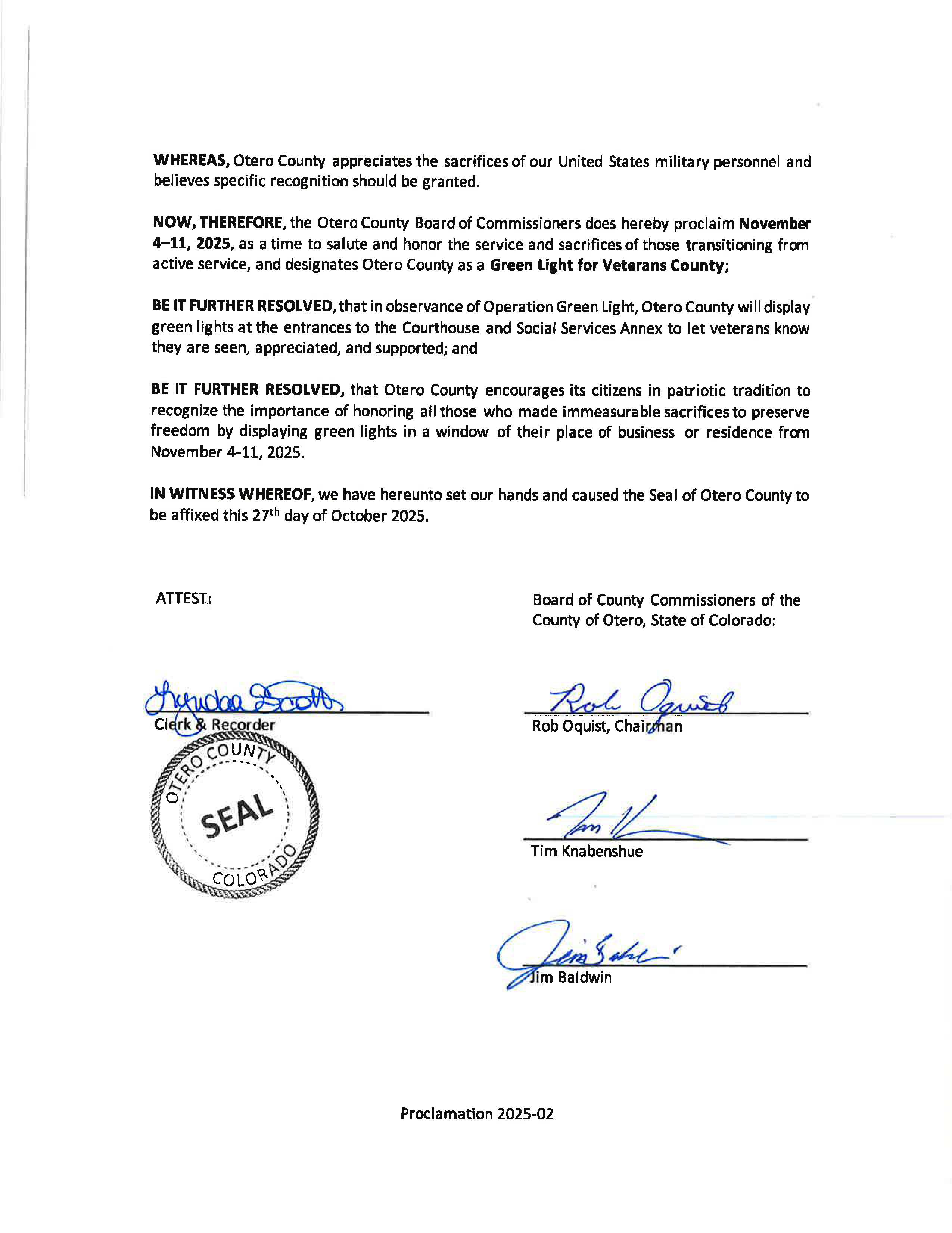 Proclamation Operation Green Light for Veterans 2025 pg. 2